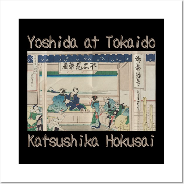 Yoshida at Tokaido - Hokusai Ukiyo-E Wall Art by Underthespell